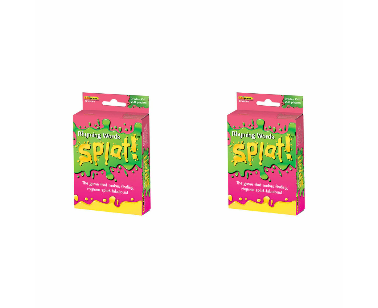 2x Teacher Created Resources Rhyming Words Splat Flash Cards Game Set Kids 5y+