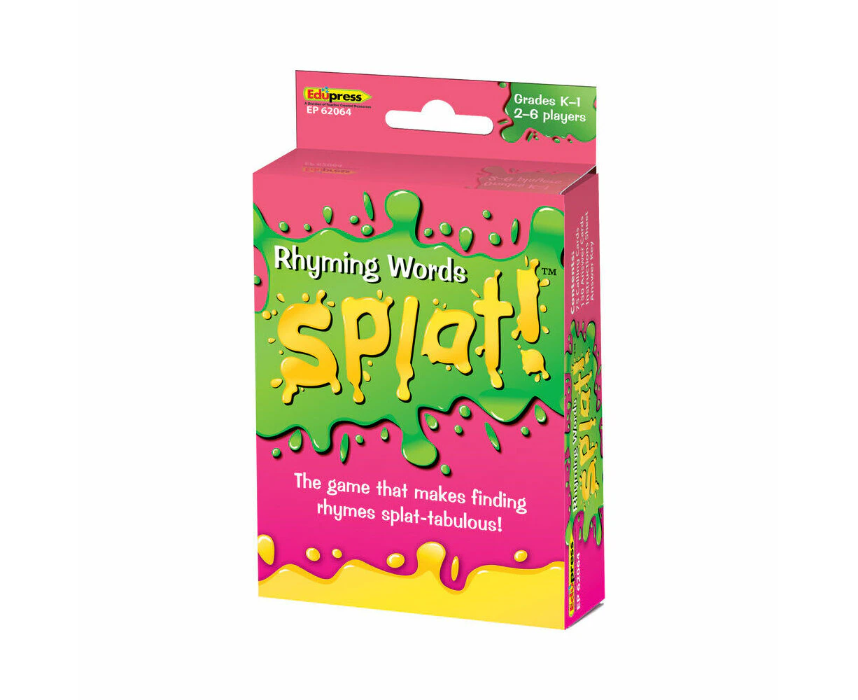 Teacher Created Resources Rhyming Words Splat Flash Cards Game Set Kids 5y+