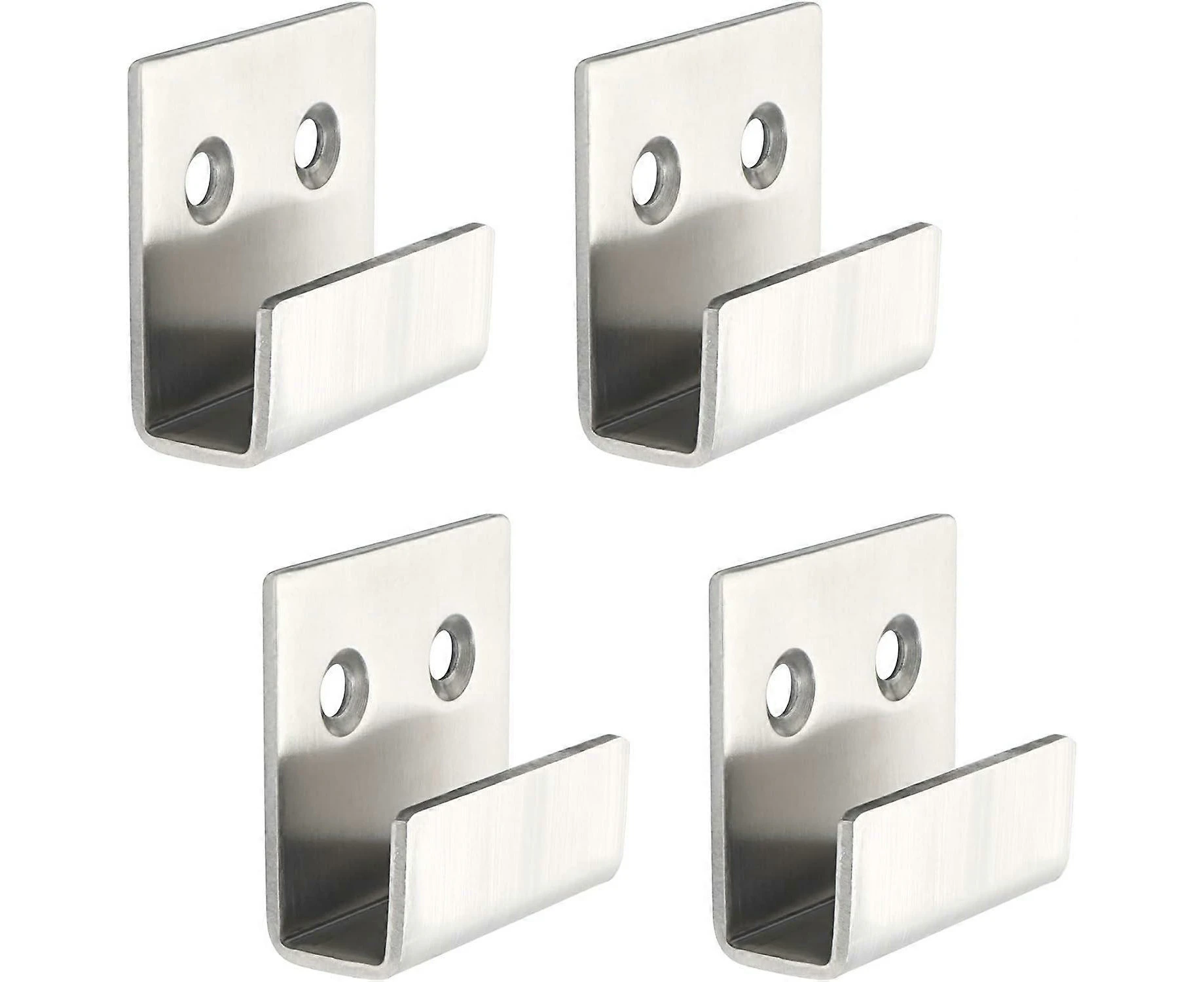 Stainless Steel Picture Rail Hooks Picture Hanging Mirror Clips Hanging Kits,4 PCS (10MM Inside Width)