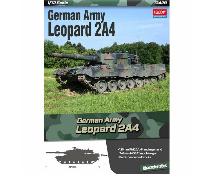 Academy 1/72 German Army Leopard 2A4 Plastic Model Kit