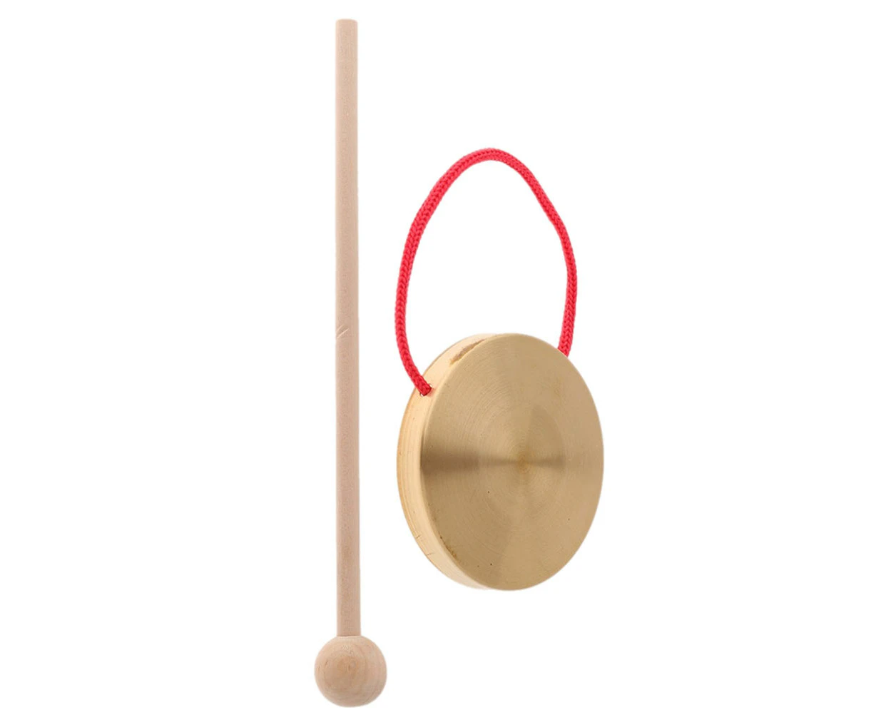 1 Set Chinese Gong Hand Gong Creative Copper Gong Music Toy for Festival Party