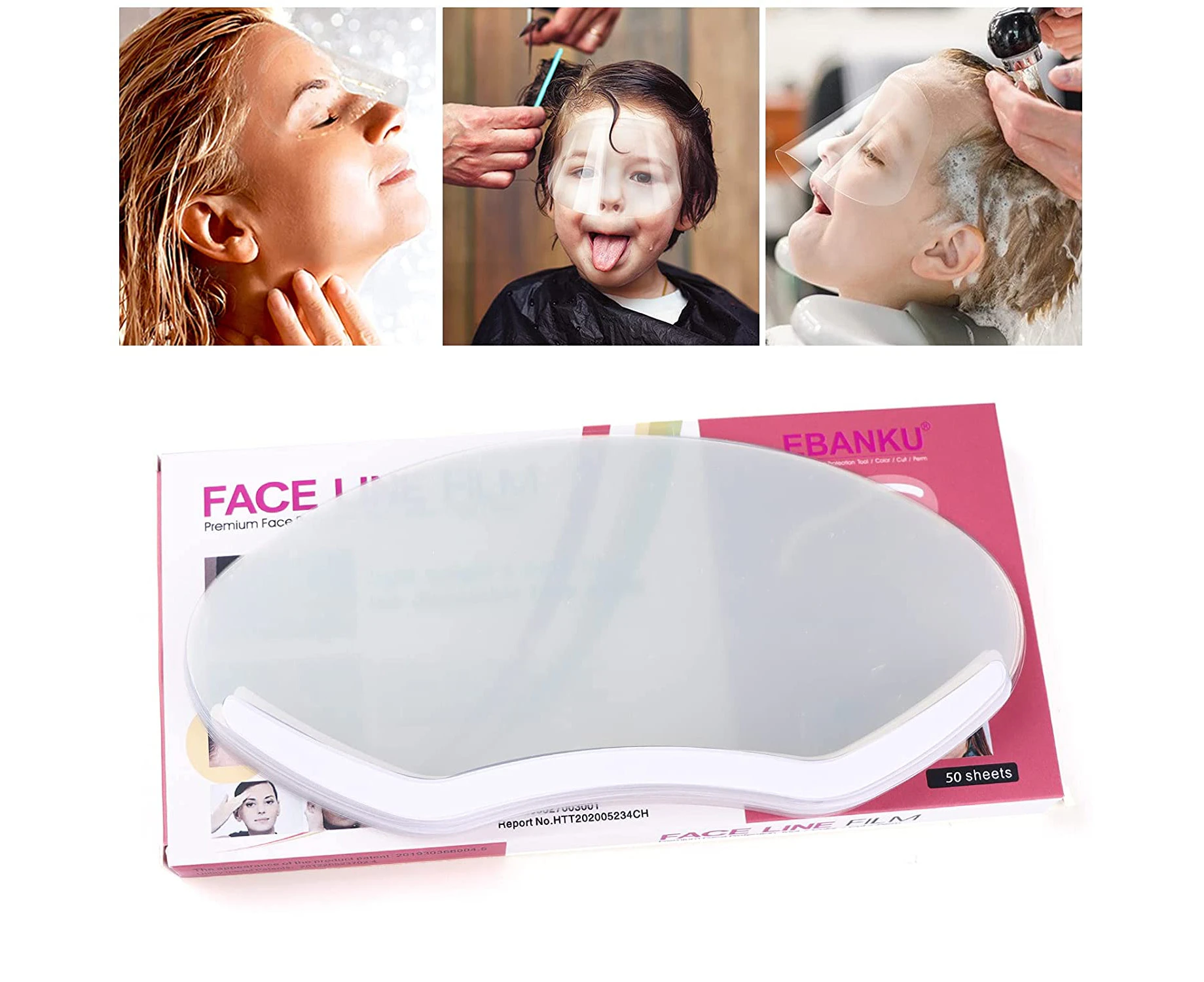 50Pcs Microblading Permanent Makeup Shower Face Shields Visors, Disposable Face Shields Masks, for Hairspray Salon Supplies