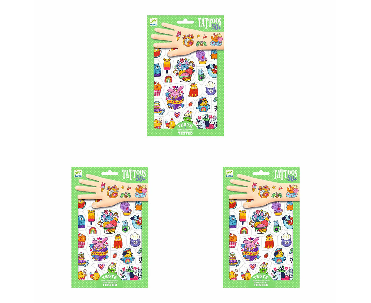 150pc Djeco Sweet Mimi Temporary/Fake Tattoos Sticker Fun Party Kids 3y+