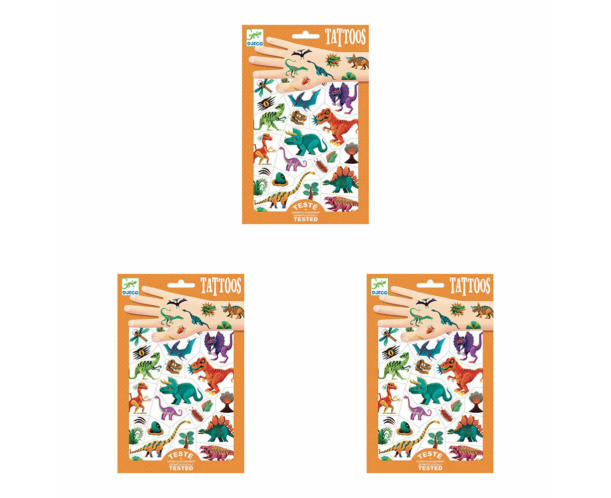 150pc Djeco Dino Club Temporary/Fake Tattoos Sticker Party Kids/Children 3y+