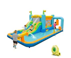 Inflatable Jumping Castle Water Slide Kids Bounce House w/680W Blower & Carry Bag Indoor Outdoor