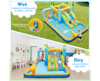 Inflatable Jumping Castle Water Slide Kids Bounce House w/680W Blower & Carry Bag Indoor Outdoor