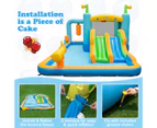 Inflatable Jumping Castle Water Slide Kids Bounce House w/680W Blower & Carry Bag Indoor Outdoor