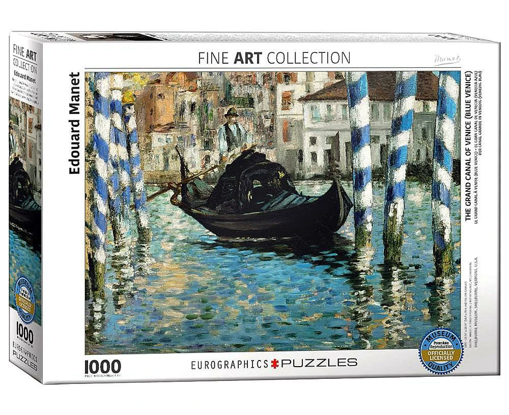 Fine Art Collection: The Grand Canal of Venice (Blue Venice) by Edouard Manet Jigsaw Puzzle, 1000 Piece