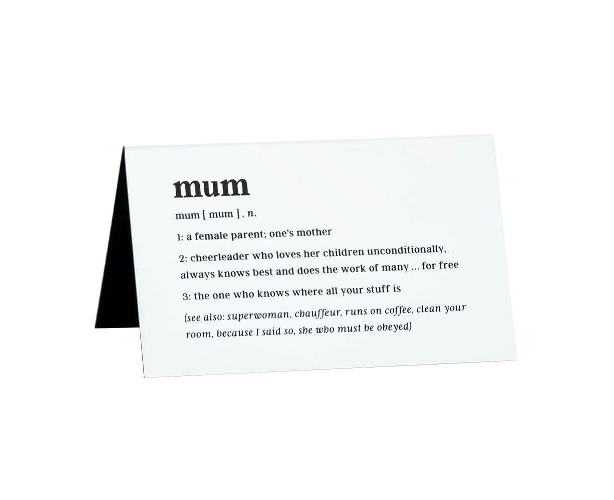 Desk Sign: Mum - 11.5cm