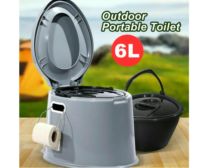 6l Outdoor Portable Toilet Camping Potty Caravan Travel Camp Boating Tent Hiking