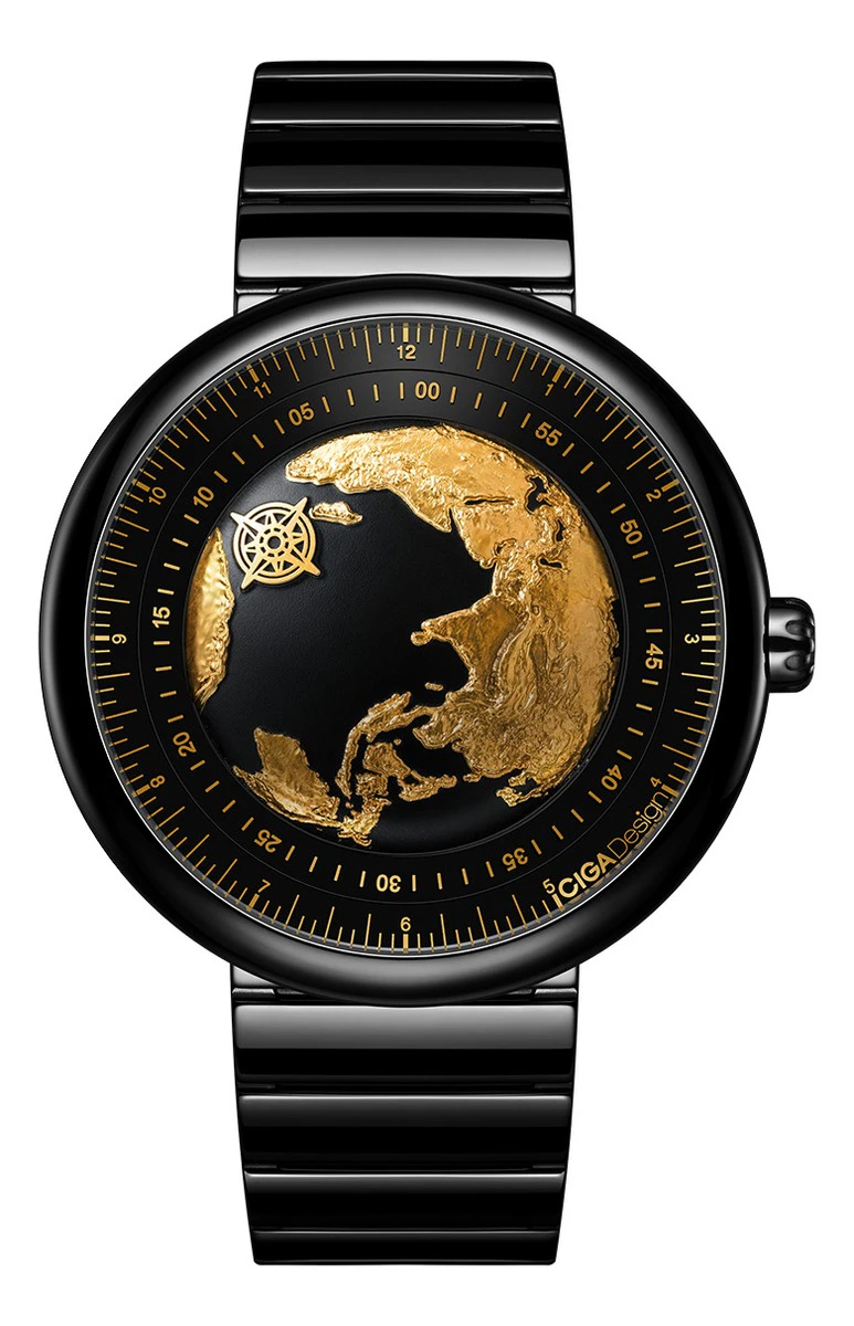 Watch Series U Blue Planet Gilding Version Ceramic case Mechanical Watch Original design Exquisite gift box