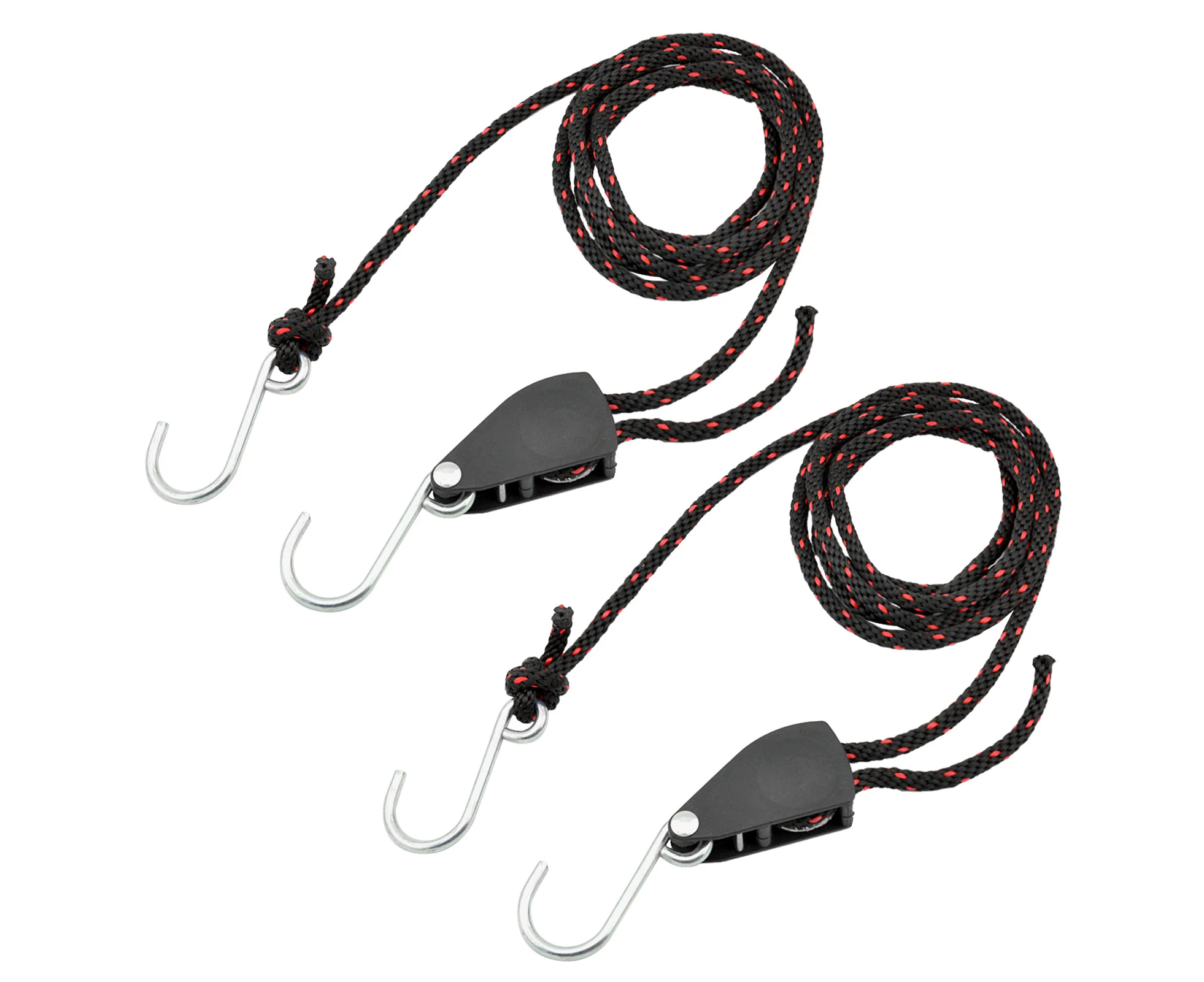 2pcs Kayak Tie Down Straps Ratchet Pulley Ropes Adjustable Ropes Hanger Working Load Up to 299.8lbs for Kayak Canoe Boat 3M