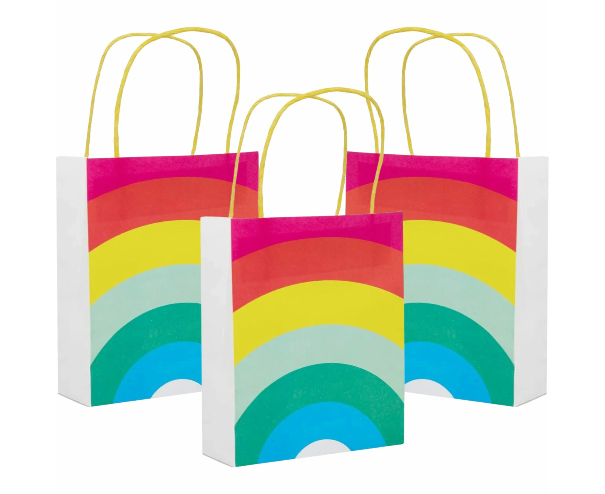 Talking Tables Birthday Brights Rainbow Paper Gift Bags (Pack of 8)