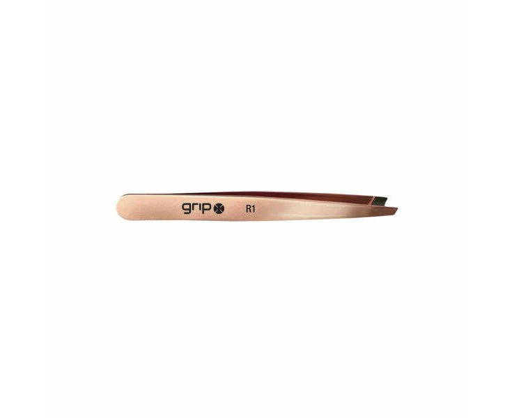 Caronlab Grip Slanted Tip Tweezer R1 (Rose Gold)