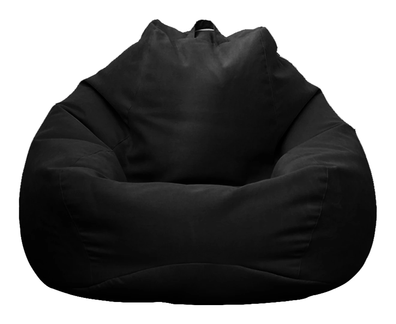 Vivva Stuffed Animal Storage Bean Bag Chair Cover No Filler 100X120CM-Black