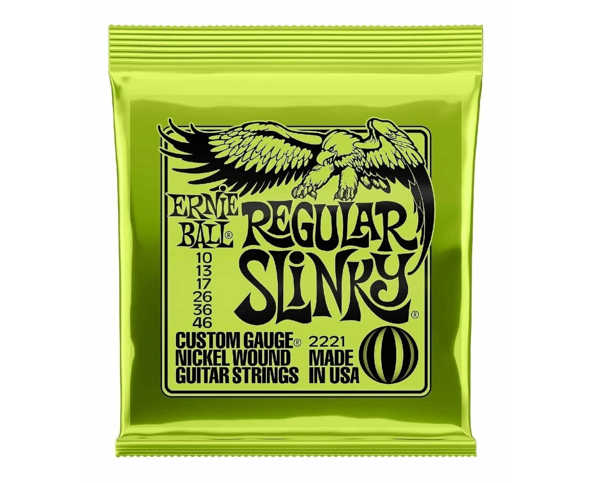 Ernie Ball 2221 Regular Slinky Electric Guitar Strings 10 - 46 - 12-Pack