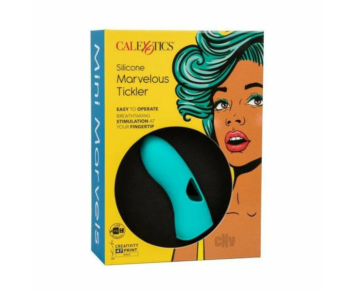 Introducing The Mini Marvels Marvelous Tickler: A Powerful Finger Massager For Sensual Pleasure Model Mm T200 Unisex Clitoral Stimulation Midnight Bla