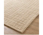 Abasco Croissant Beige Knitted Wool Rug