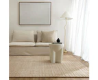 Abasco Croissant Beige Knitted Wool Rug