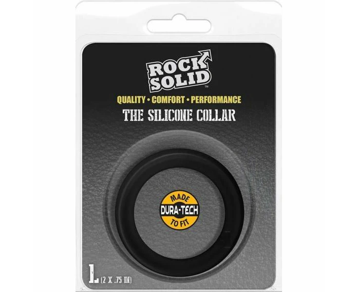 Rock Solid The Silicone Collar Lg Black Premium Soft Silicone Cock Ring For Enhanced Size And Thickness Model Rs Sc Lg Blk Male Pleasure Enhancer