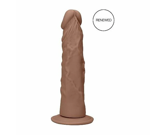 Realrock 8in Dong Tan Medium Skin Tone Ultra Realistic Lifelike Dildo For Sensational Pleasure