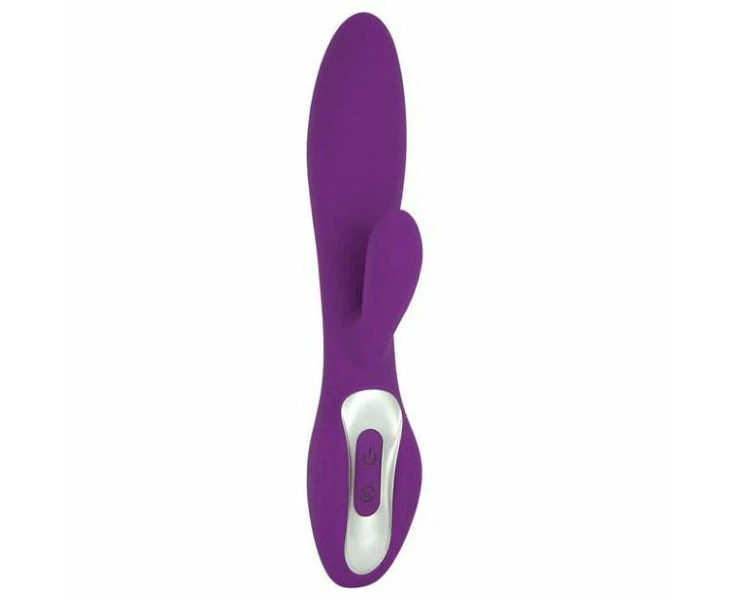 Gigaluv Vega Duplex Purple Rabbit Style Vibrator 7 Mode Rechargeable Silicone Clitoral Stimulator