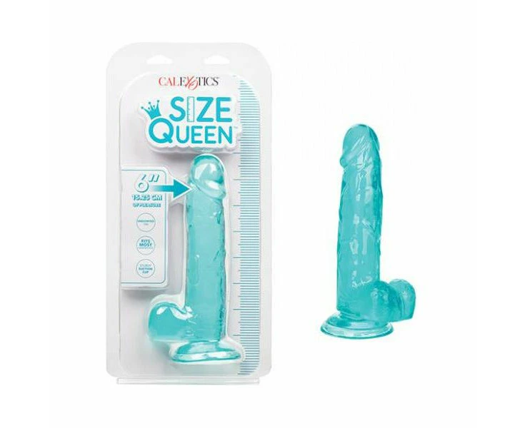 California Exotic Novelties Size Queen 6in Blue Realistic Dildo Model Sq 6b Unleash Your Inner Pleasure Queen