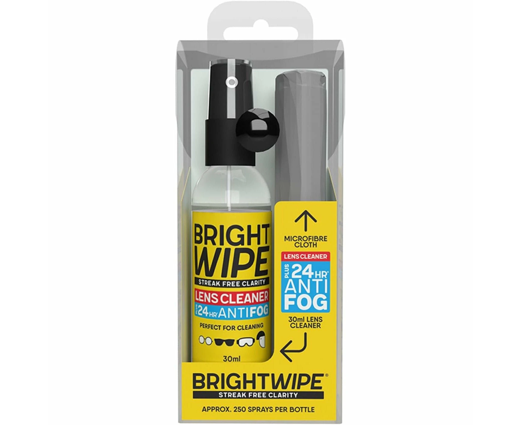 Bright Wipe Anti-fog Lens Care Kit 30ml