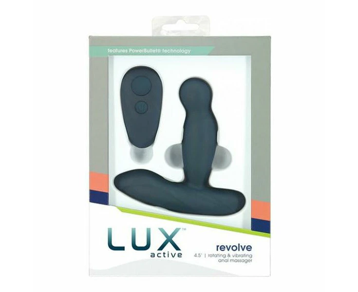 Lux Active Revolve 4.5 Rotating & Vibrating Anal Massager Dark Blue