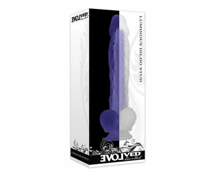 Evolved Luminous Dildo Stud Non Vibrating Purple