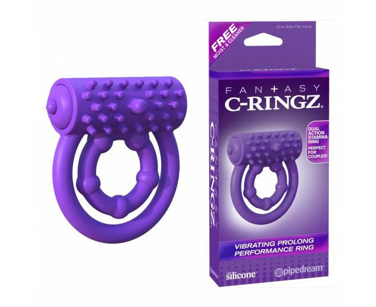 Fantasy C Ringz Prolong Ring Dual Action Stamina Enhancer For Men Model Xr 9876 Pleasure For Both Partners Black