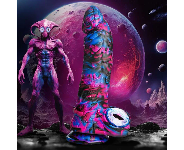 Creature Cocks Alienoid Silicone Dildo Multi Color