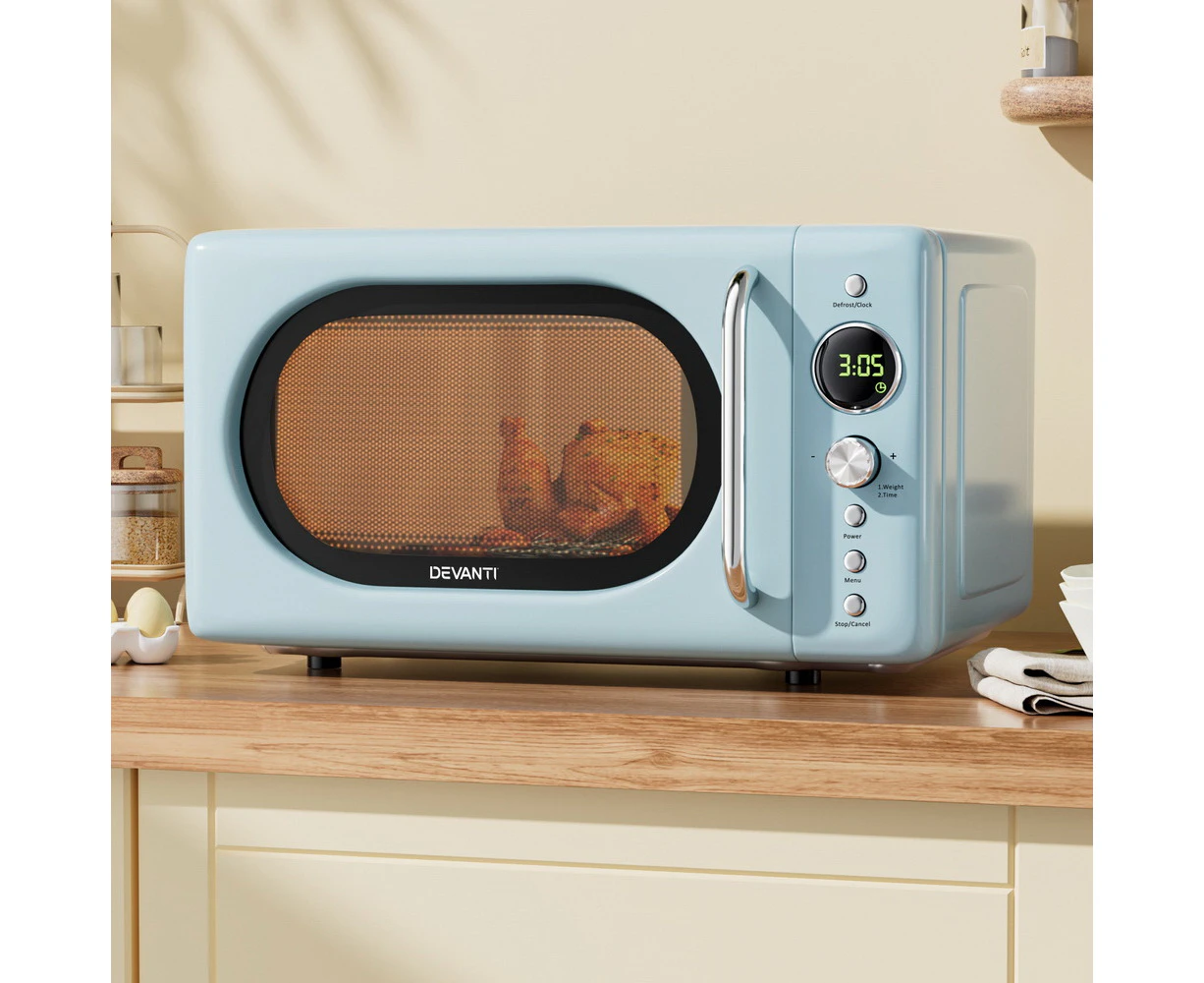 Devanti 20L Microwave Oven 800W Blue