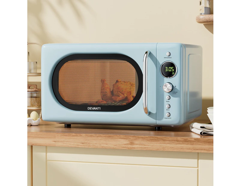 Devanti 20L Microwave Oven 800W Blue