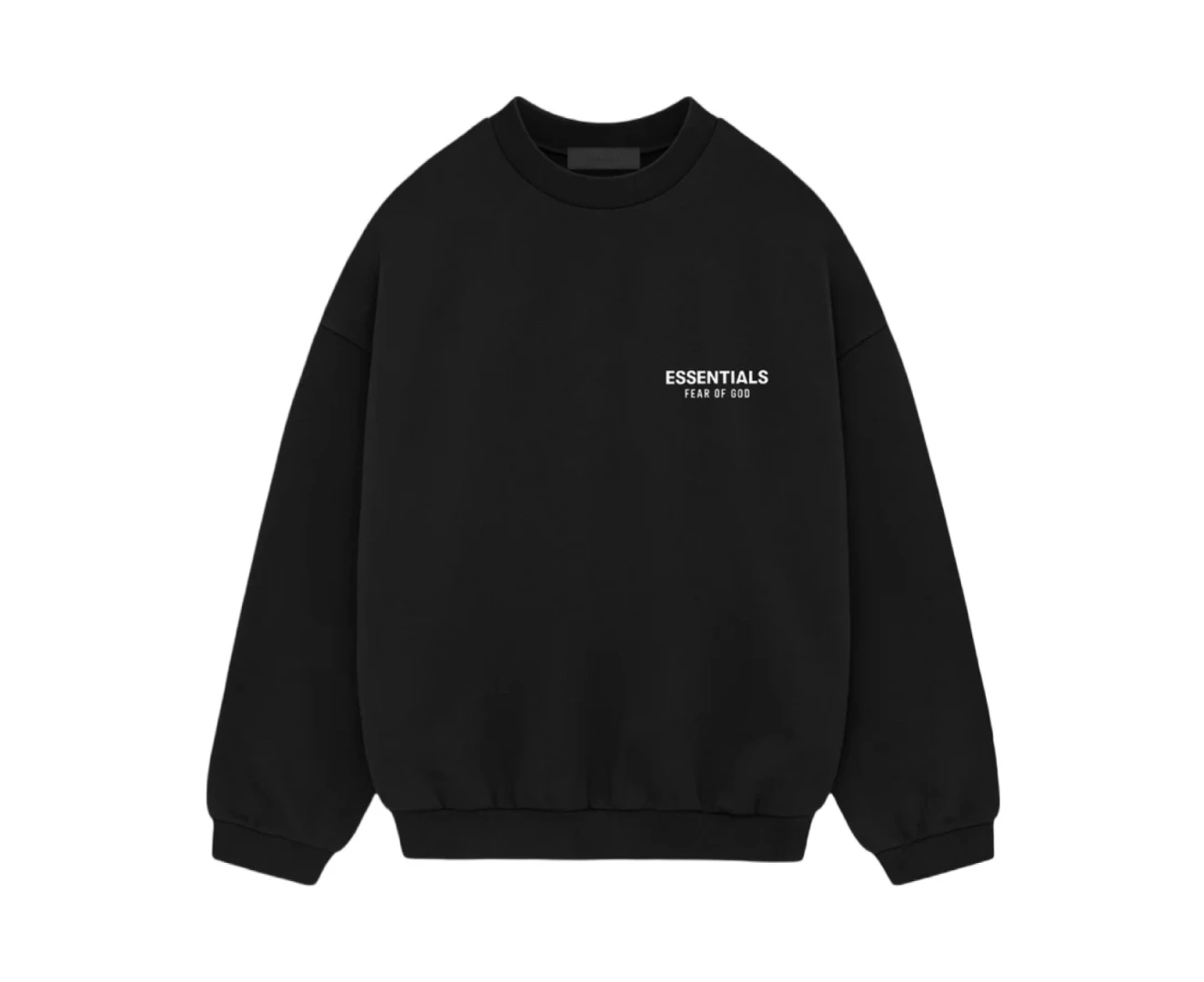 FEAR OF GOD ESSENTIALS Fleece Crewneck - Black (Holiday 2024)