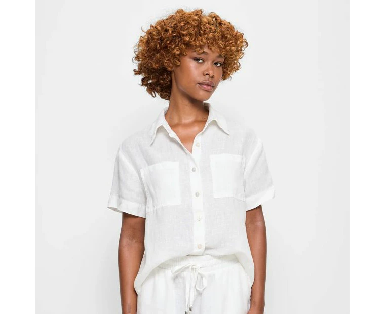 Target Petites European Linen Shirt