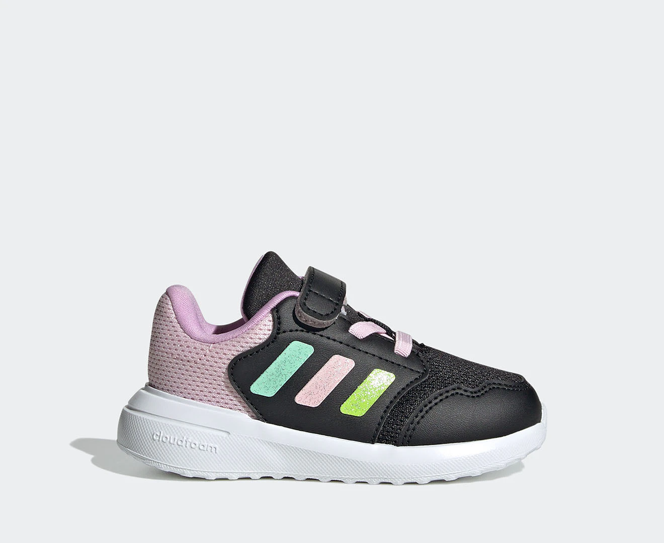 Adidas Toddler Tensaur Run 3.0 Running Shoes - Core Black/Clear Mint/Clear Pink