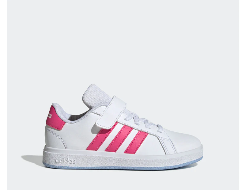 Adidas Kids' Grand Court 2.0 Sneakers - Cloud White/Pulse Magenta/Glow Blue