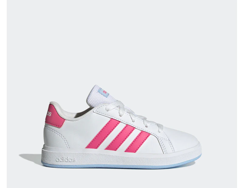 Adidas Kids'/Youth Grand Court 2.0 Sneakers - Cloud White/Pulse Magenta/Glow Blue