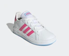 Adidas Kids'/Youth Grand Court 2.0 Sneakers - Cloud White/Pulse Magenta/Glow Blue