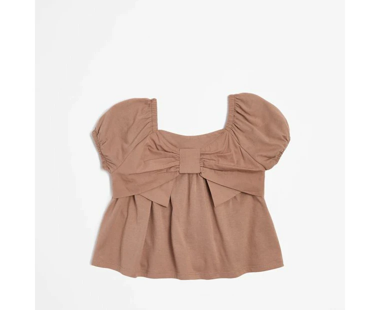 Target Puff Sleeve Bow Front Top