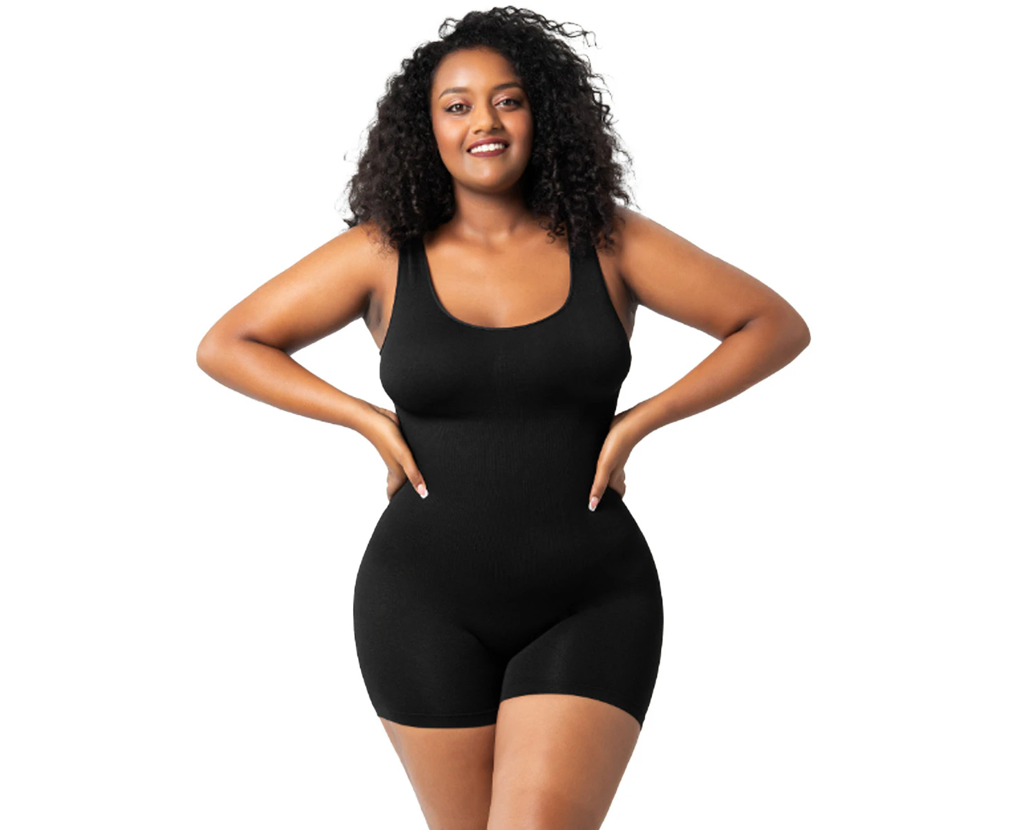 Seamless Sleeveless  Workout Romper Short One Piece Jumpsuit Yoga Bodysuit Scoop Neck Tank Top Onesie Unitard