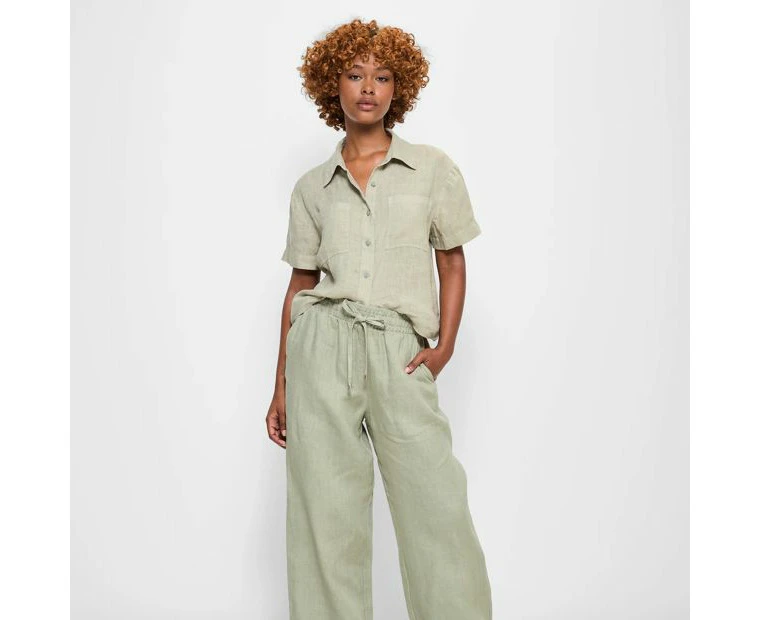 Target Petites European Linen Wide Leg Pants