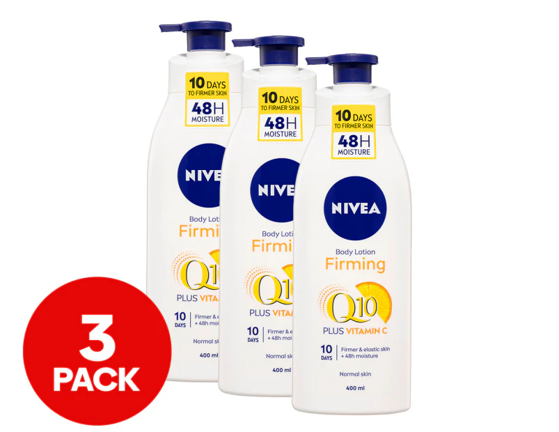 3 x Nivea Firming Q10 Body Lotion 400mL