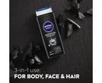 2 x Nivea Men Active Clean Shower Gel Active Charcoal 500mL