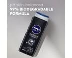 2 x Nivea Men Active Clean Shower Gel Active Charcoal 500mL