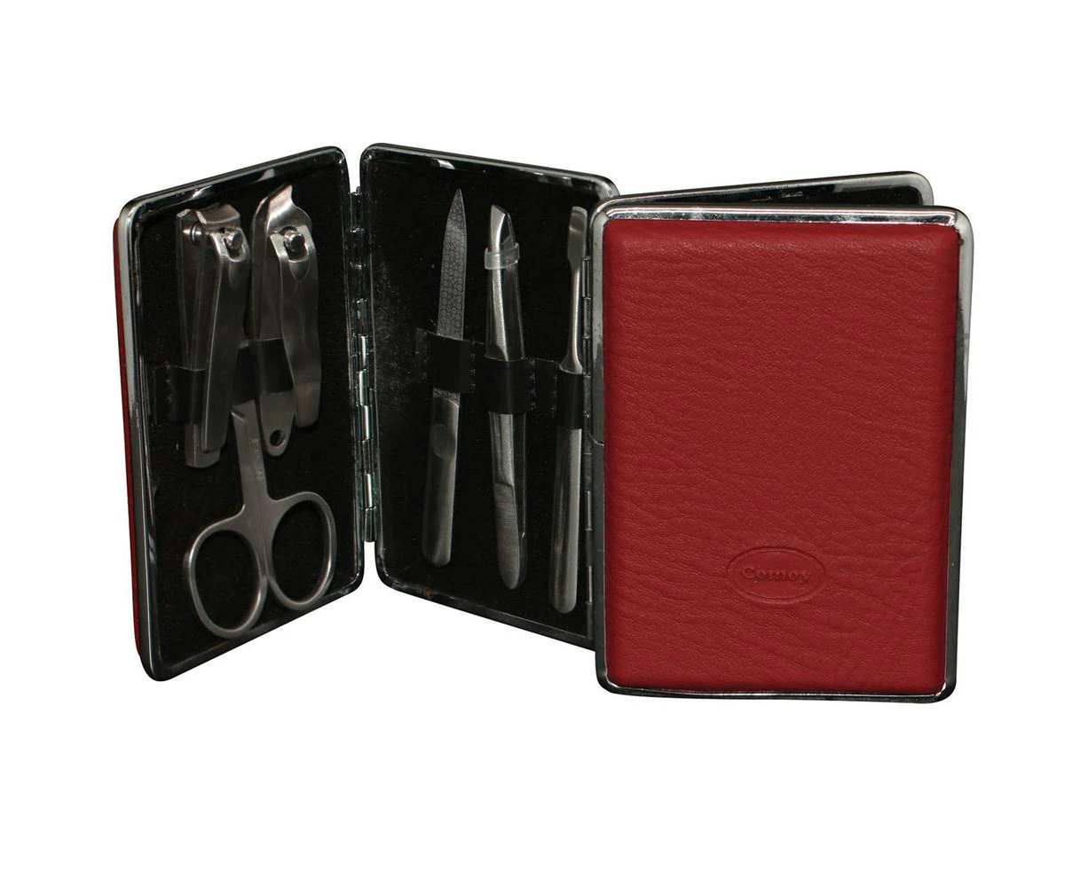 Fold Manicure Set, 6 Pieces (Red) - Large