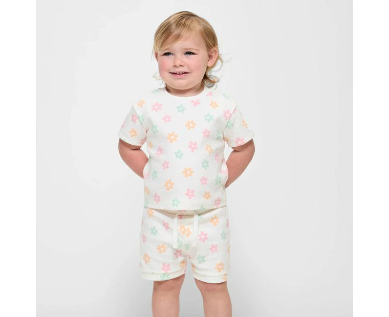 Target Baby Top and Shorts Waffle 2 Piece Set - Daisy