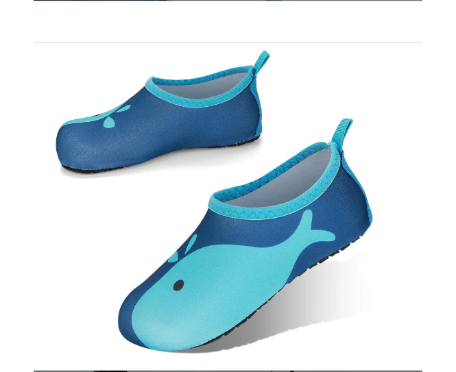 JOTO Water Shoes for Kids, Children Barefoot Quick-Dry Aqua Water Socks Slip-on Swim Beach Shoes for Girls and Boys Toddler -Navywhale