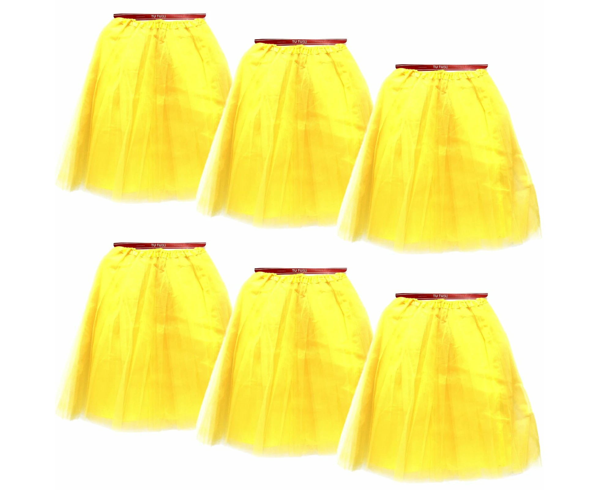 6x Yellow Tulle Ballerina Tutu Large, Perfect for Costumes, Dance, and Events Australia Day